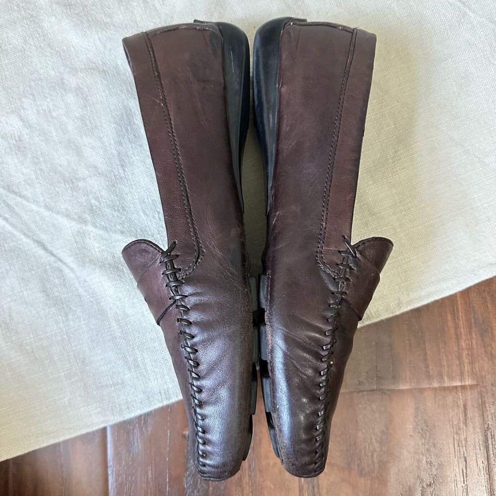 ROBERT ZUR Womens Driving Loafers Moccasins in Espresso Leather - Picture 6 of 12